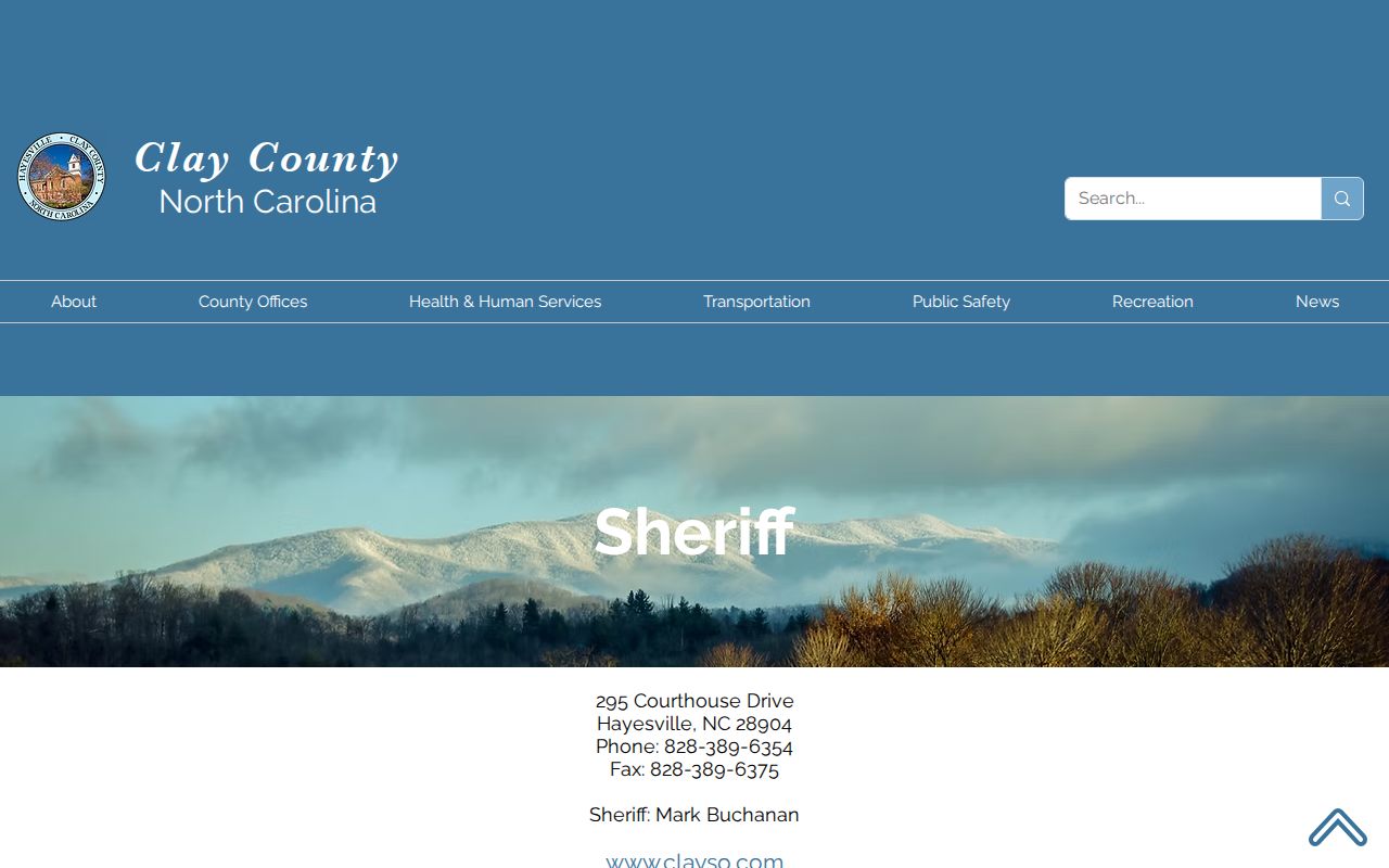 Clay County Detention Center release contact page