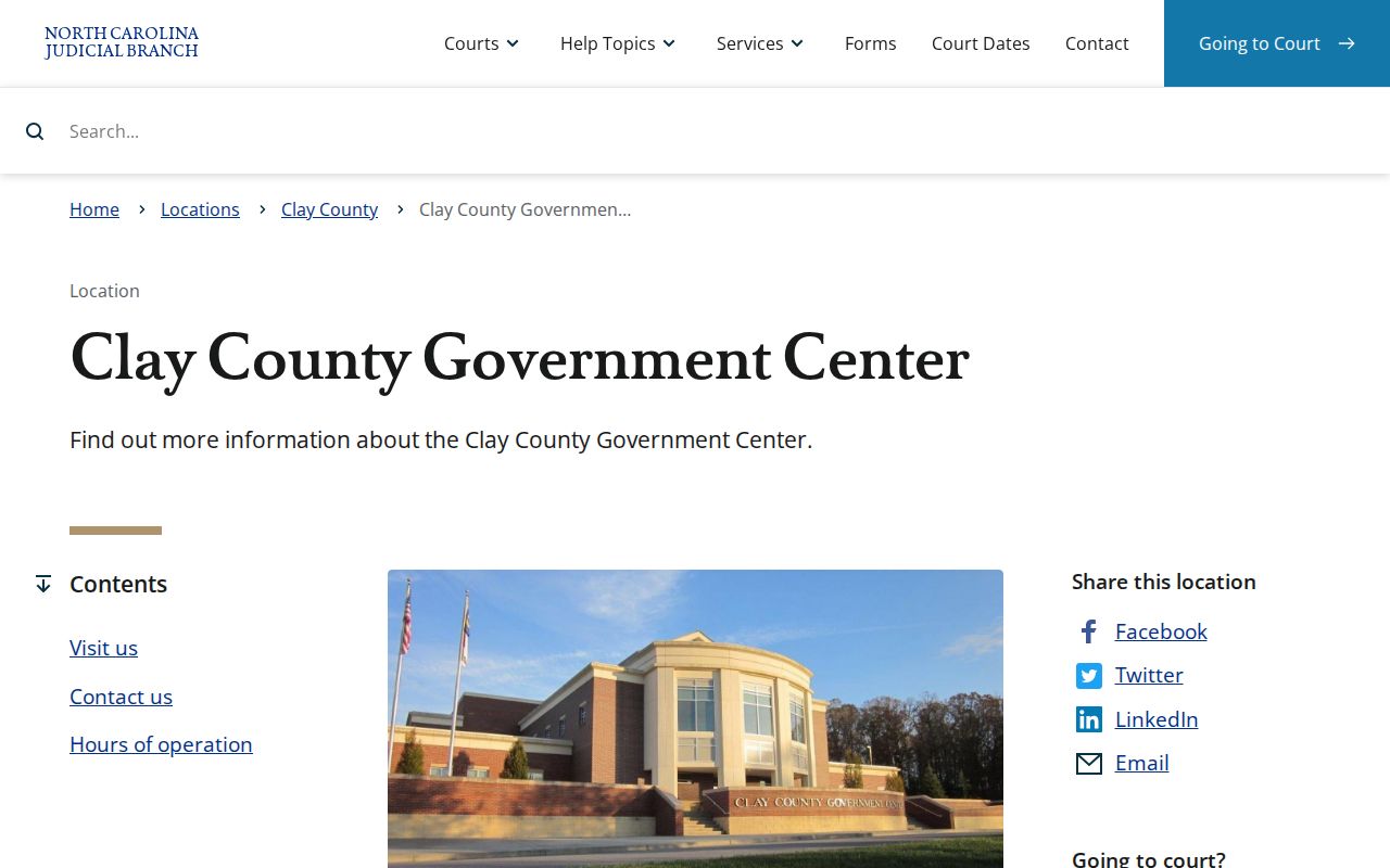 Clay County detention release and court contact source